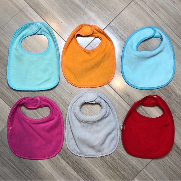 Assorted Bibs Pink Blue Red Orange Grey - Picture 2 of 2
